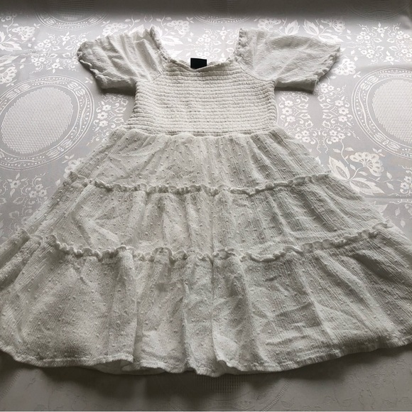 Art Class White Flare Dress Girls Size S(6-6X) Short Sleeves Elastic Knee/High - Picture 15 of 16